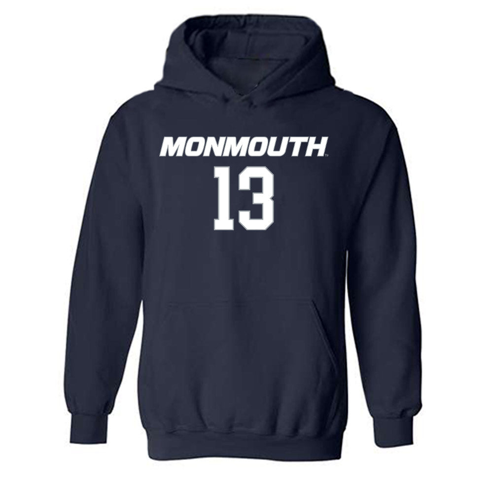 Monmouth - NCAA Men's Basketball : Jack Collins - Replica Shersey Hooded Sweatshirt