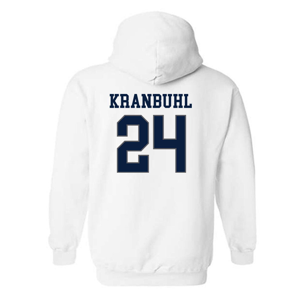 Monmouth - NCAA Women's Basketball : Belle Kranbuhl - White Replica Shersey Hooded Sweatshirt