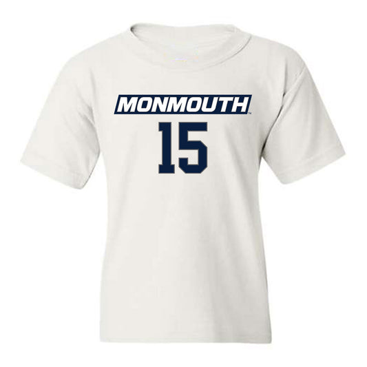 Monmouth - NCAA Women's Basketball : Amiya Carroll - White Replica Shersey Youth T-Shirt