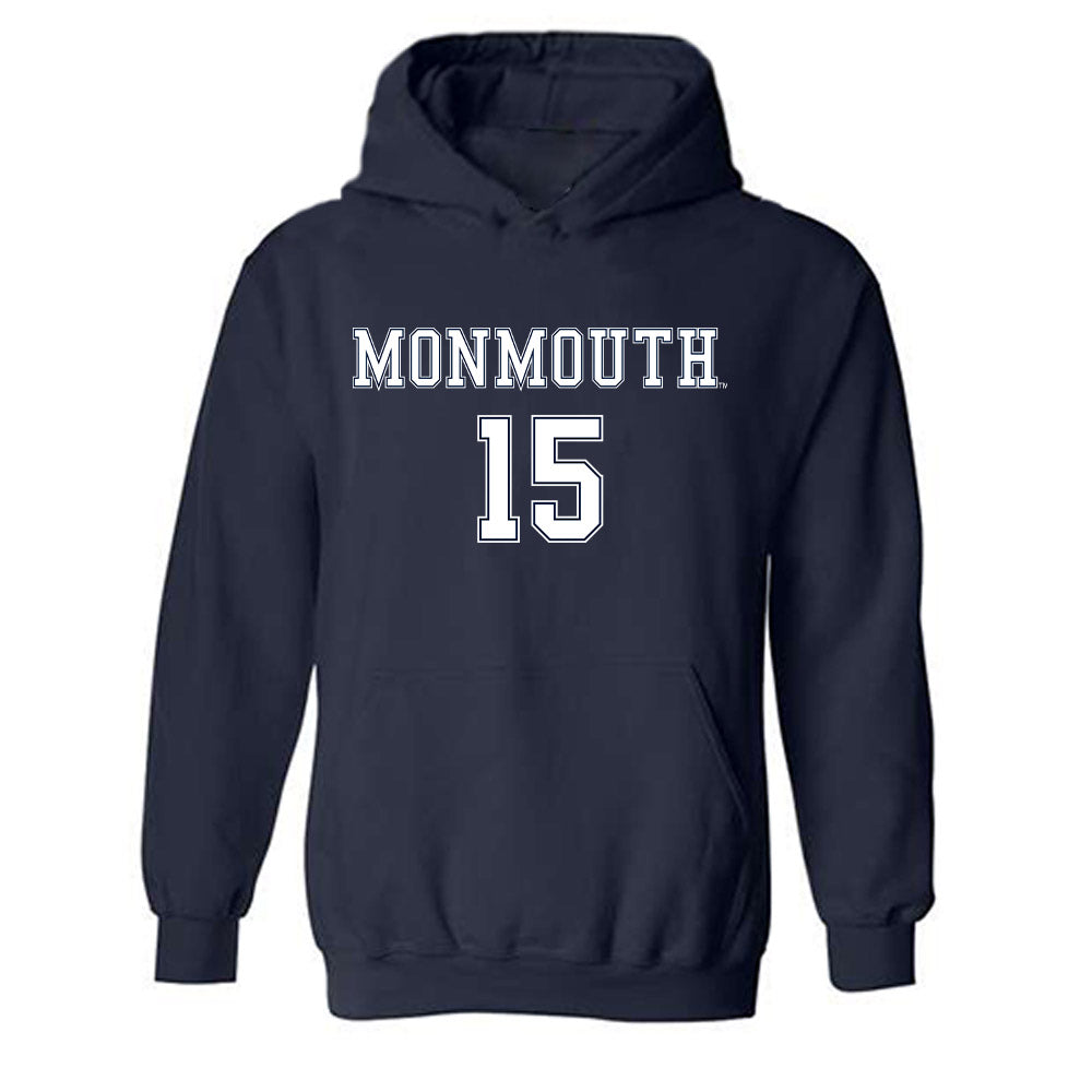 Monmouth - NCAA Women's Soccer : Lauren Bruno - Replica Shersey Hooded Sweatshirt
