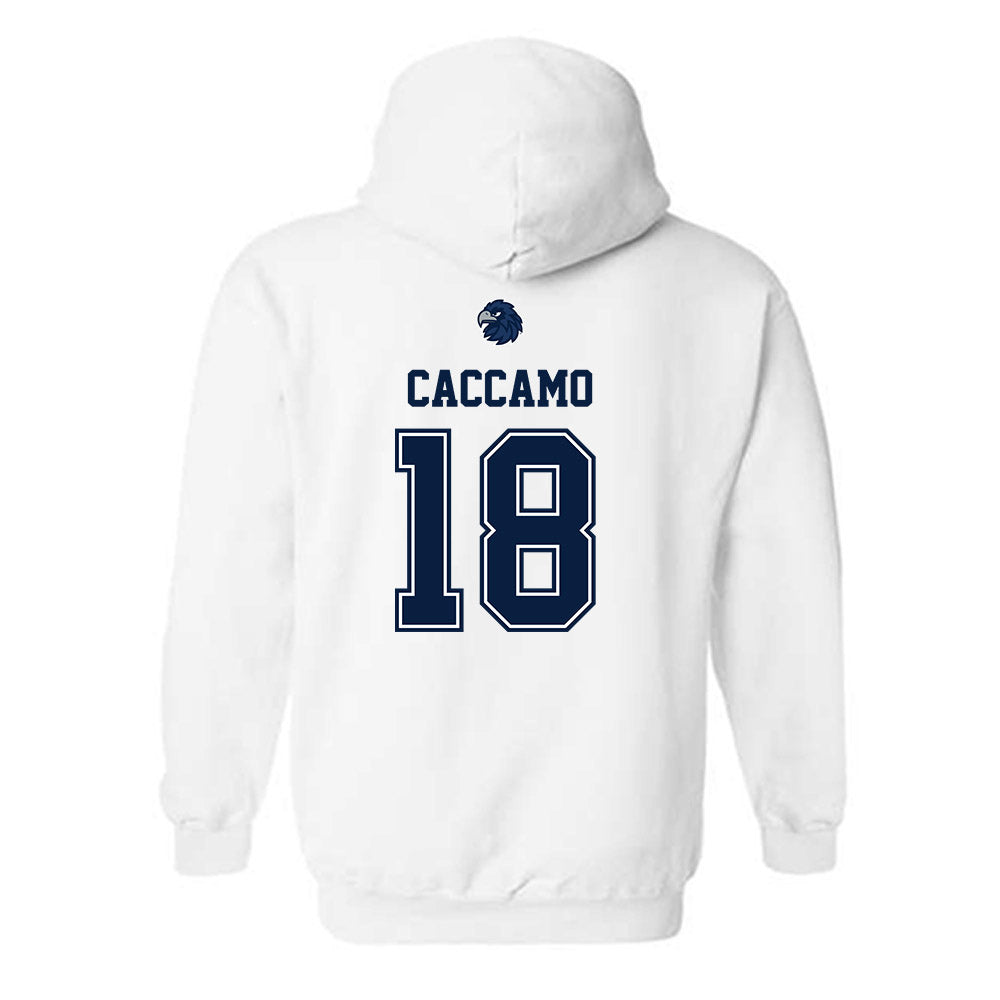Monmouth - NCAA Women's Soccer : Julianna Caccamo - White Replica Shersey Hooded Sweatshirt