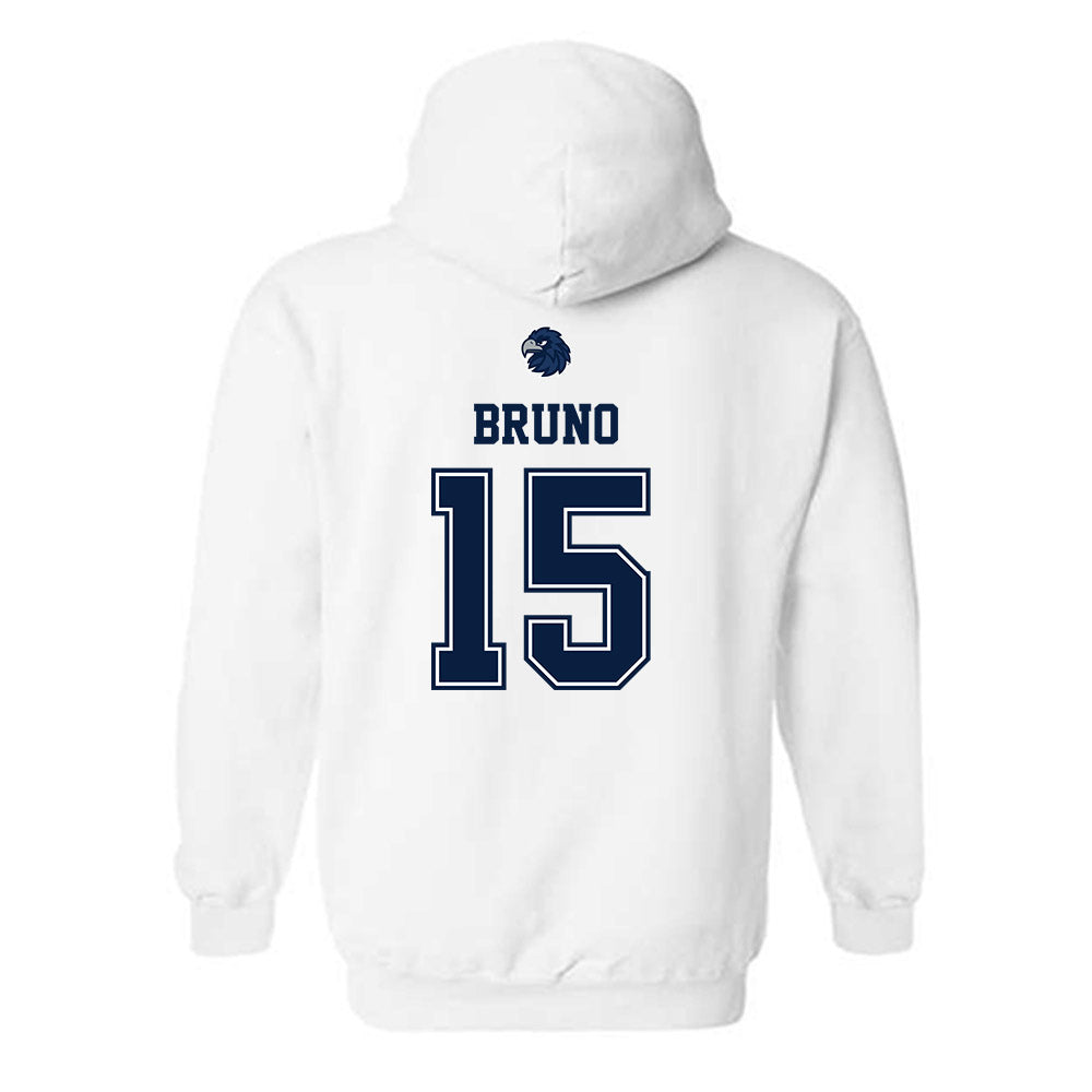 Monmouth - NCAA Women's Soccer : Lauren Bruno - White Replica Shersey Hooded Sweatshirt