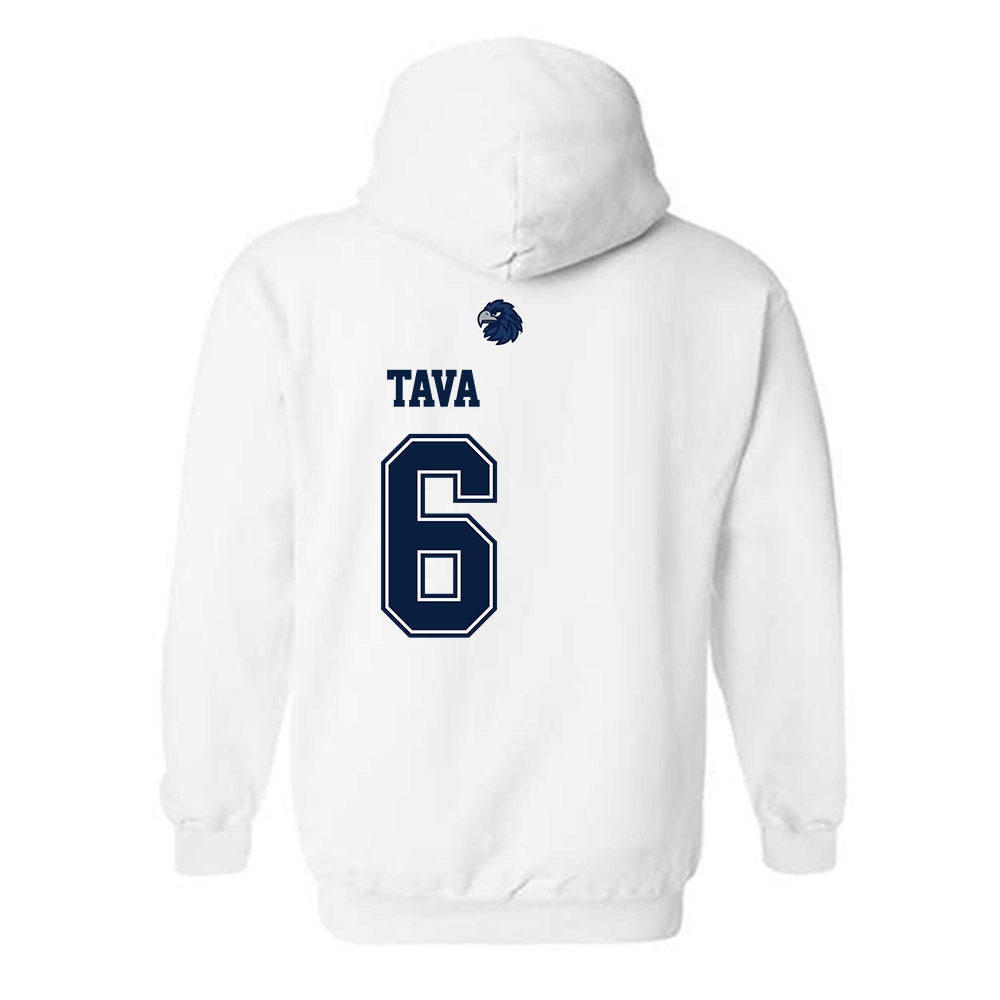 Monmouth - NCAA Women's Soccer : Marisa Tava - White Replica Shersey Hooded Sweatshirt