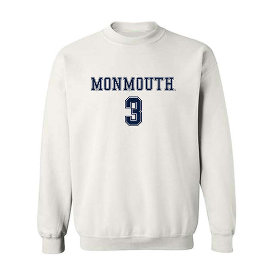 Monmouth - NCAA Women's Soccer : Maddison Perna - White Replica Shersey Sweatshirt