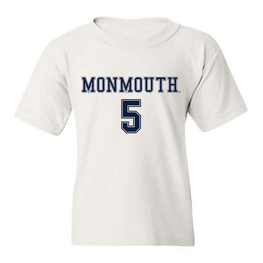Monmouth - NCAA Women's Soccer : Kelly DeGaetano - White Replica Shersey Youth T-Shirt