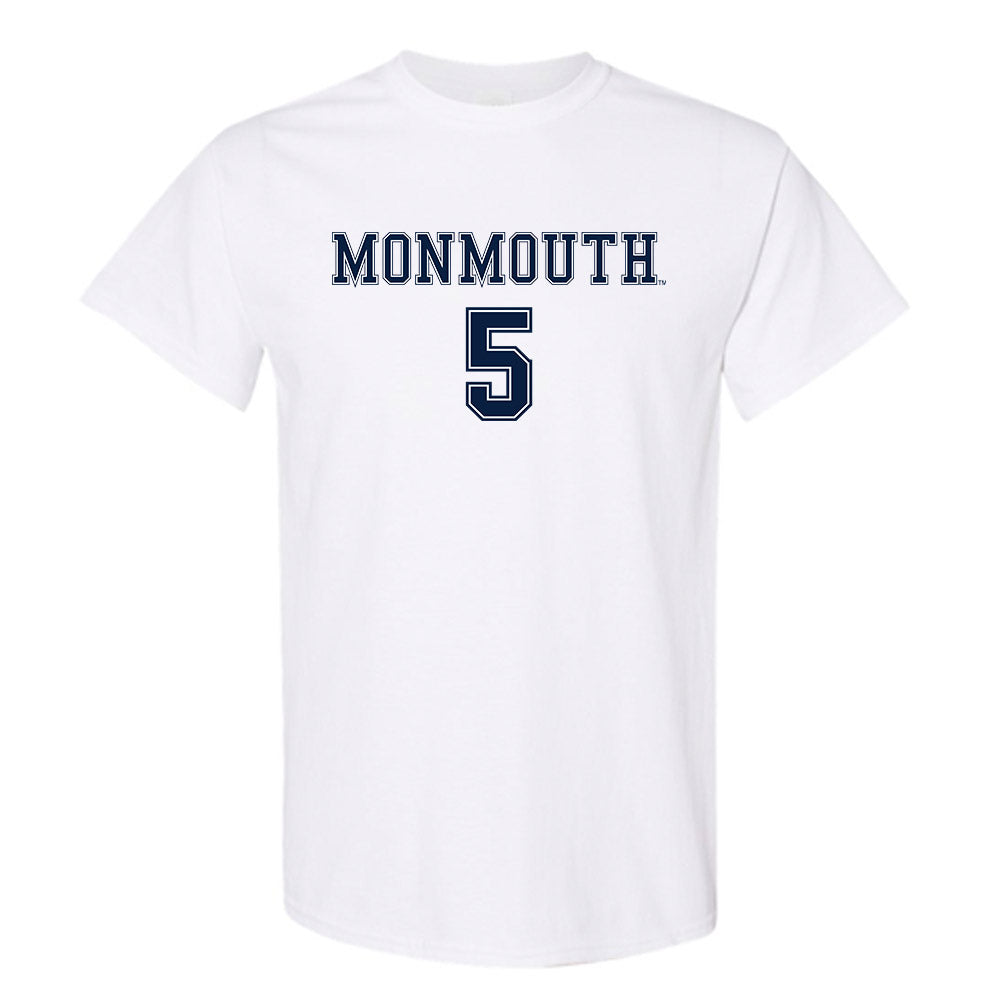 Monmouth - NCAA Women's Soccer : Kelly DeGaetano - White Replica Shersey Short Sleeve T-Shirt
