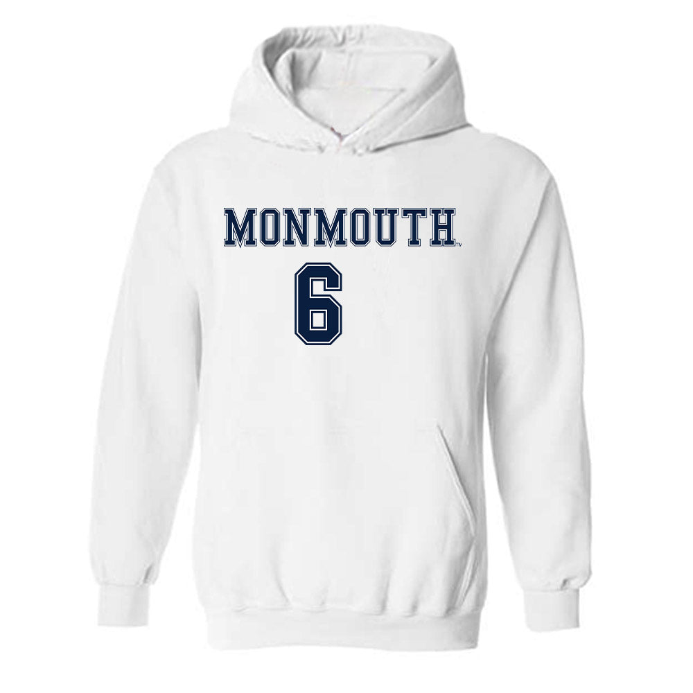 Monmouth - NCAA Women's Soccer : Marisa Tava - White Replica Shersey Hooded Sweatshirt