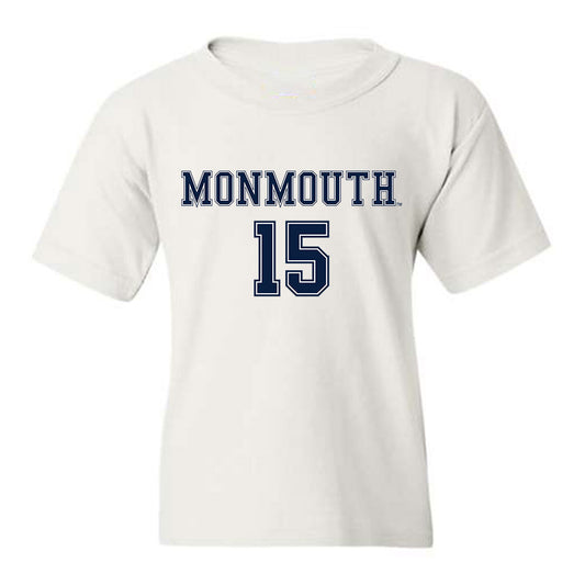 Monmouth - NCAA Women's Soccer : Lauren Bruno - White Replica Shersey Youth T-Shirt