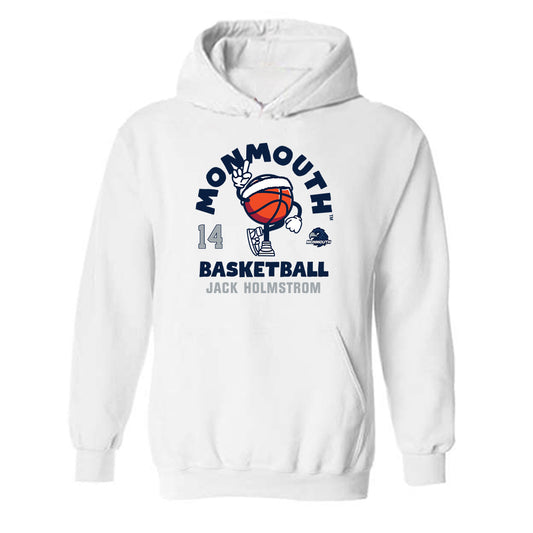 Monmouth - NCAA Men's Basketball : Jack Holmstrom - Fashion Shersey Hooded Sweatshirt