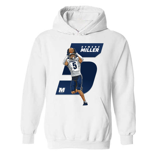 Monmouth - NCAA Football : Dymere Miller - Caricature Hooded Sweatshirt