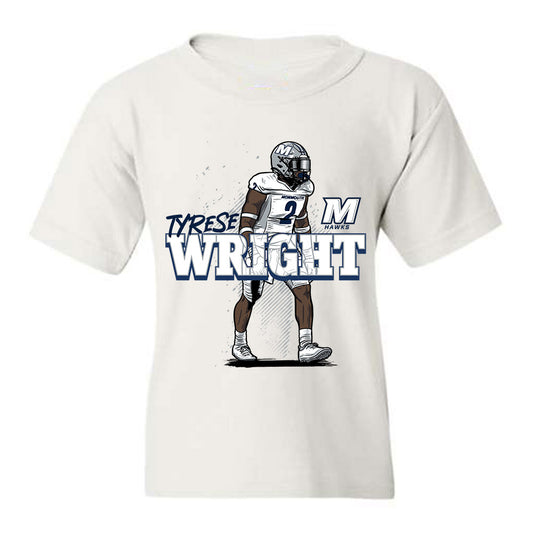 Monmouth - NCAA Football : Tyrese Wright - Caricature Youth T-Shirt