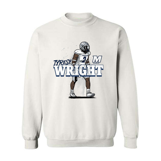 Monmouth - NCAA Football : Tyrese Wright - Caricature Sweatshirt