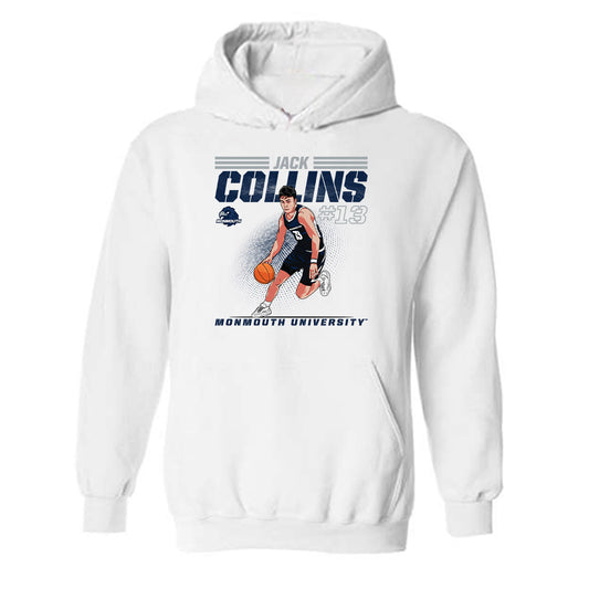 Monmouth - NCAA Men's Basketball : Jack Collins - Caricature Hooded Sweatshirt
