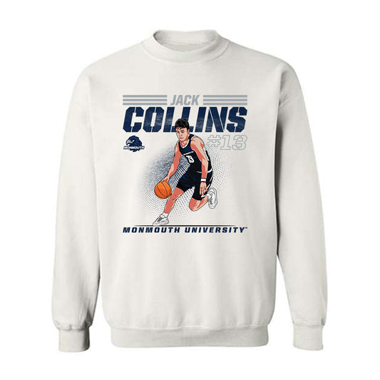 Monmouth - NCAA Men's Basketball : Jack Collins - Caricature Sweatshirt