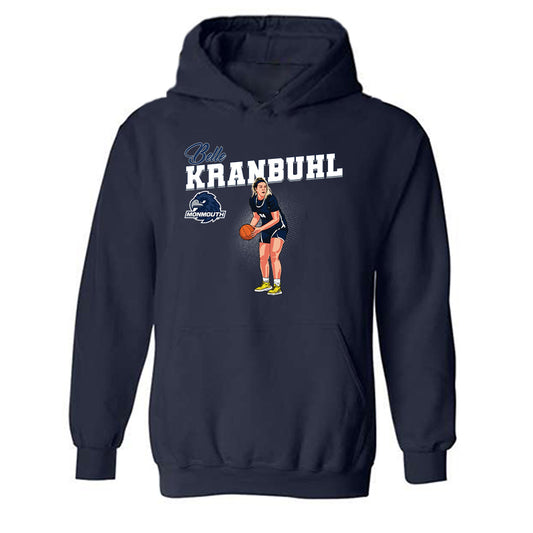 Monmouth - NCAA Women's Basketball : Belle Kranbuhl - Caricature Hooded Sweatshirt