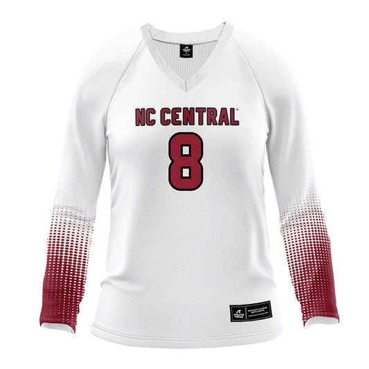 NCCU - NCAA Women's Volleyball : Arabella Dearinger - Volleyball Jersey White