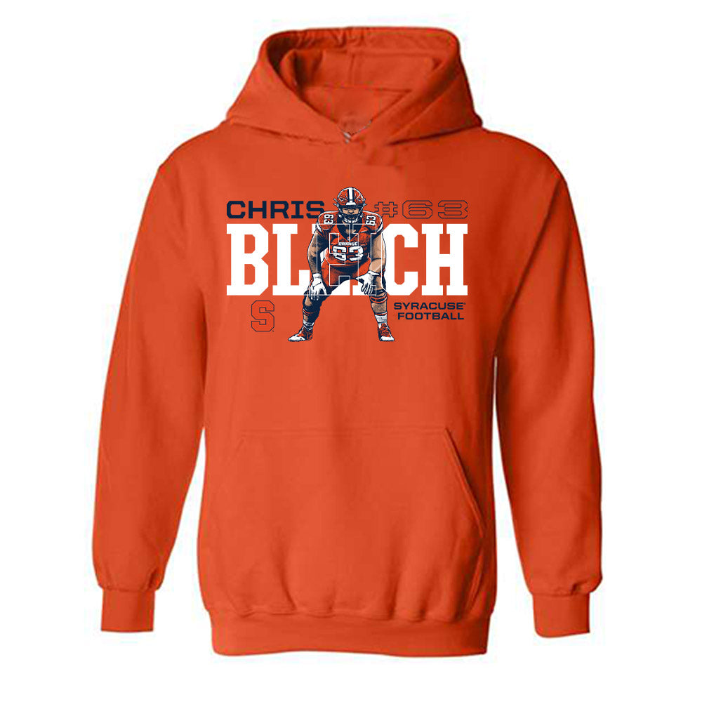 Syracuse - NCAA Football : Chris Bleich - Caricature Hooded Sweatshirt