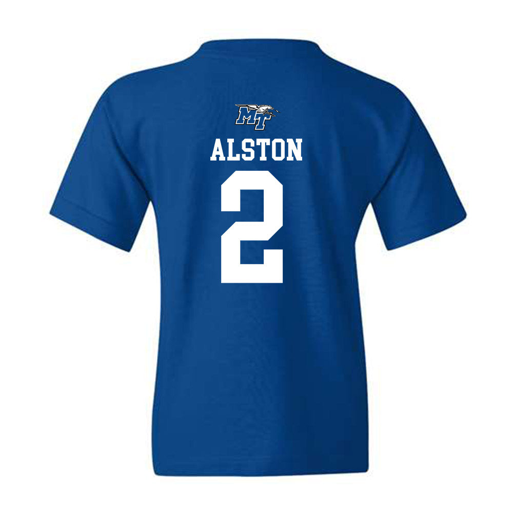 MTSU - NCAA Men's Basketball : Torey Alston - Youth T-Shirt Replica Shersey