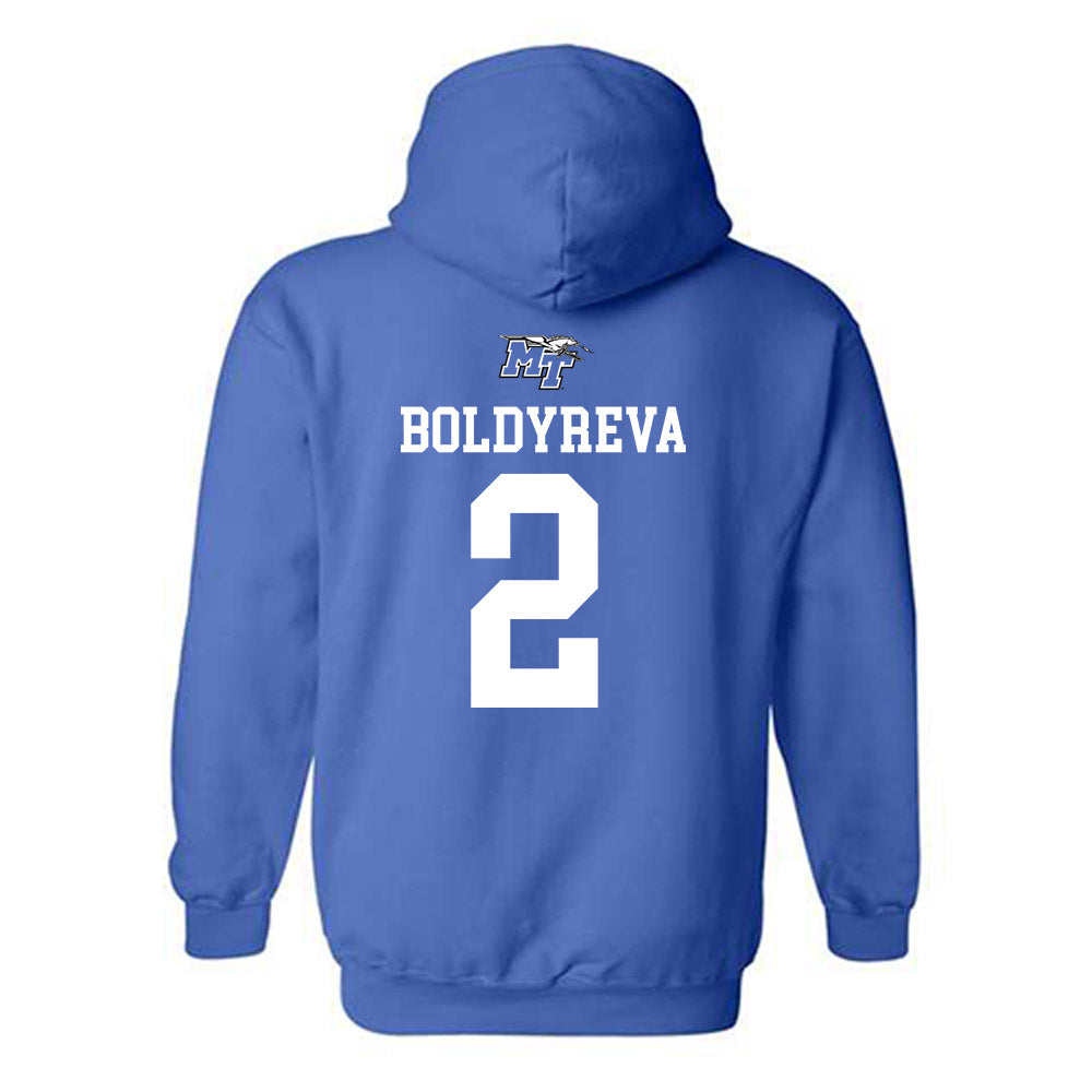 MTSU - NCAA Women's Basketball : Anastasiia Boldyreva - Hooded Sweatshirt Replica Shersey