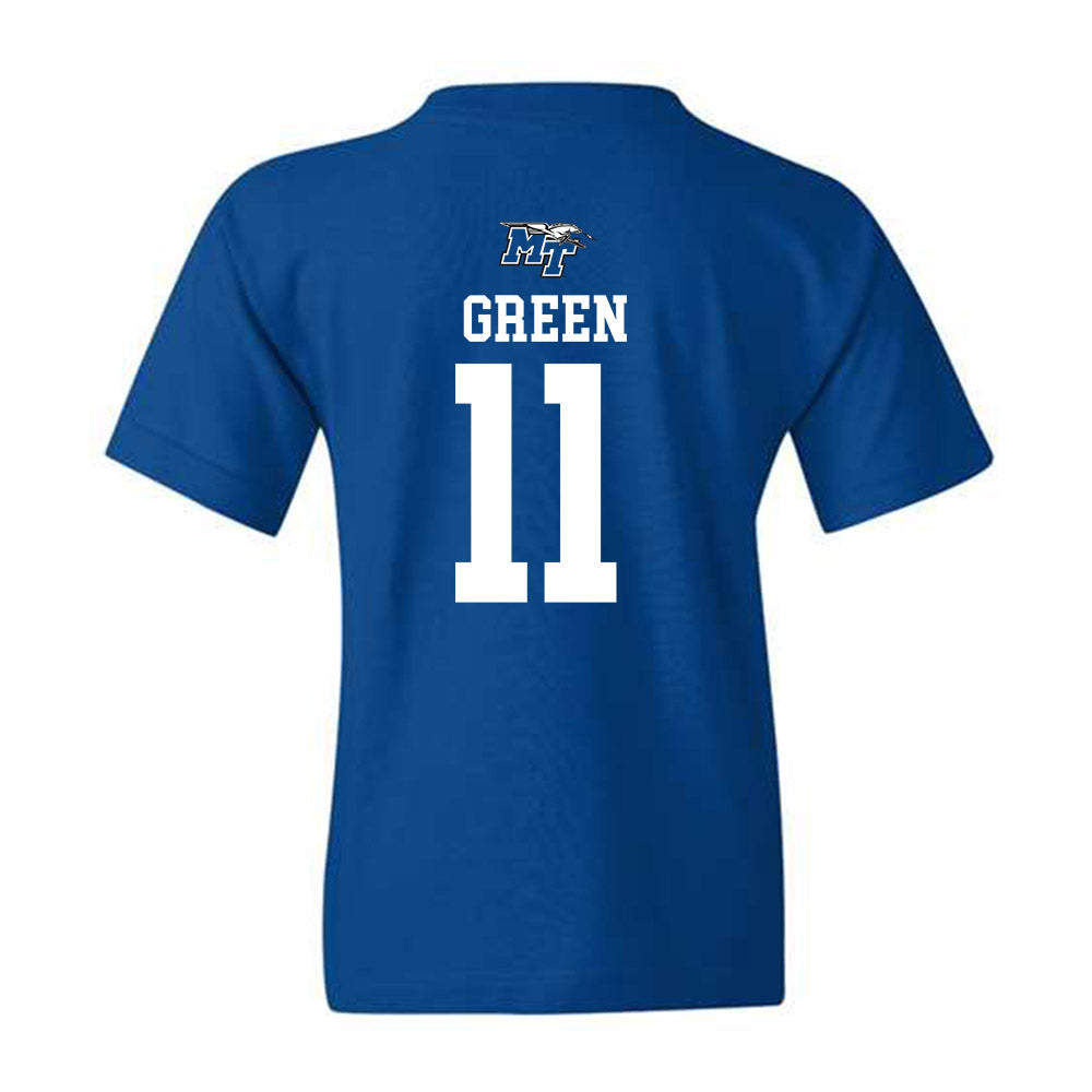 MTSU - NCAA Men's Basketball : Tre Green - Youth T-Shirt Replica Shersey