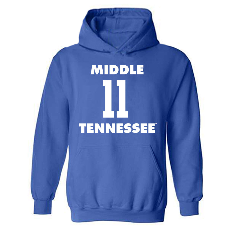 MTSU - NCAA Men's Basketball : Tre Green - Hooded Sweatshirt Replica Shersey