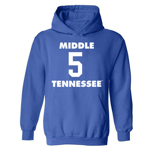 MTSU - NCAA Mens Basketball : OzhellJackson - Hooded Sweatshirt Replica Shersey