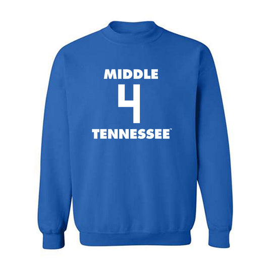 MTSU - NCAA Men's Basketball : Justin Bufford - Crewneck Sweatshirt Replica Shersey