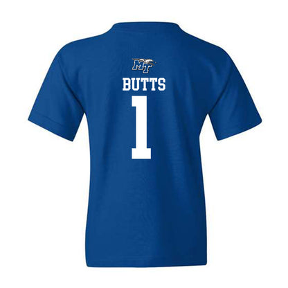 MTSU - NCAA Women's Soccer : Calais Butts - Royal Replica Shersey Youth T-Shirt