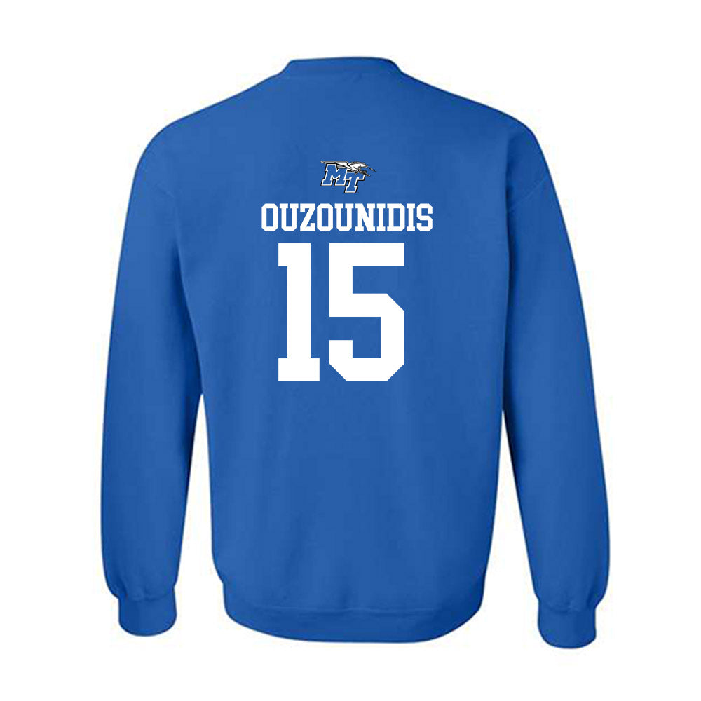 MTSU - NCAA Women's Soccer : Olivia Ouzounidis - Royal Replica Shersey Sweatshirt
