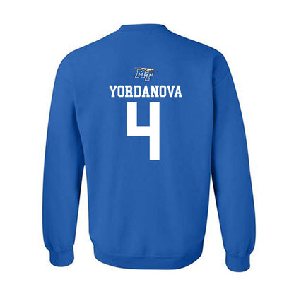 MTSU - NCAA Women's Soccer : Yana Yordanova - Royal Replica Shersey Sweatshirt