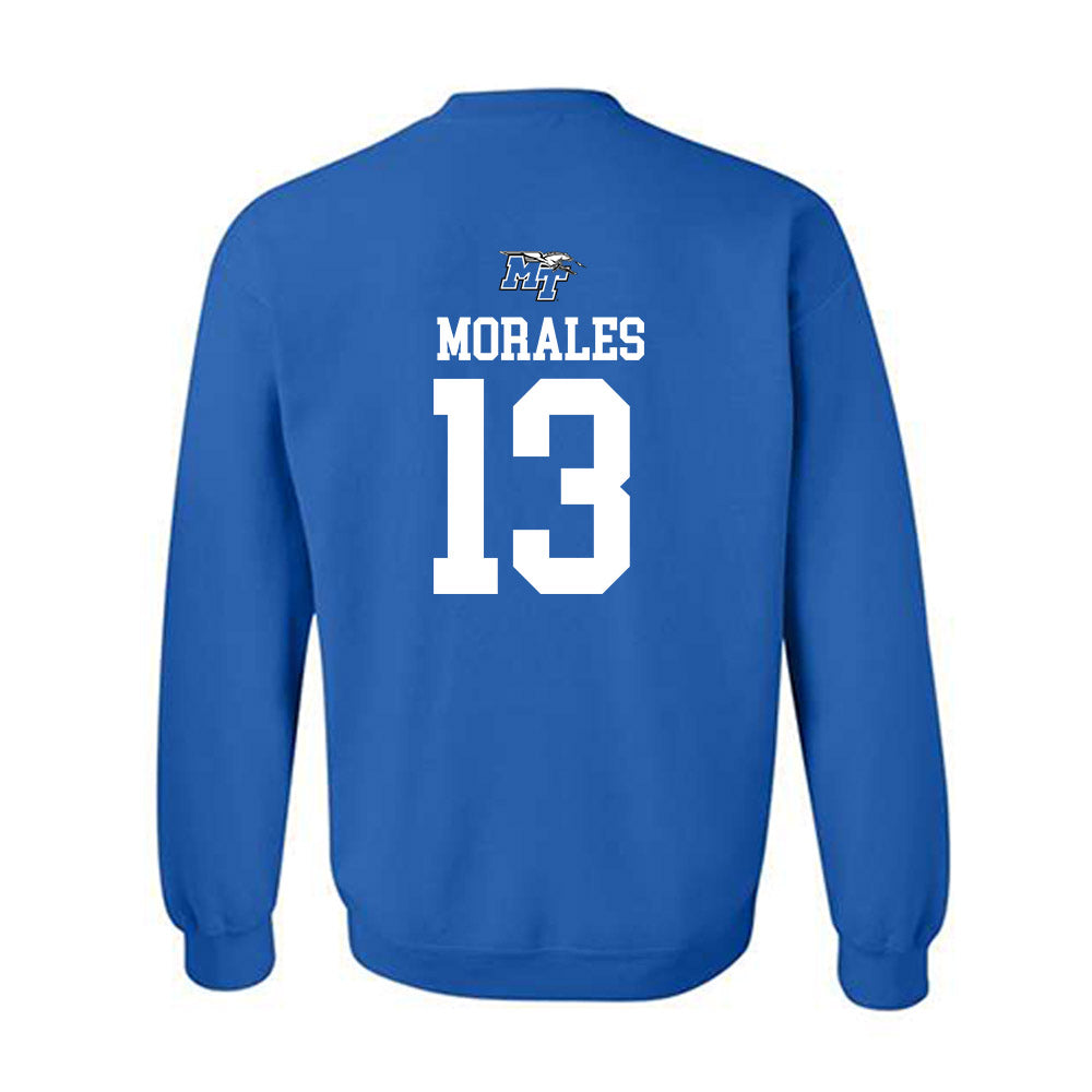 MTSU - NCAA Women's Soccer : Presley Morales - Royal Replica Shersey Sweatshirt