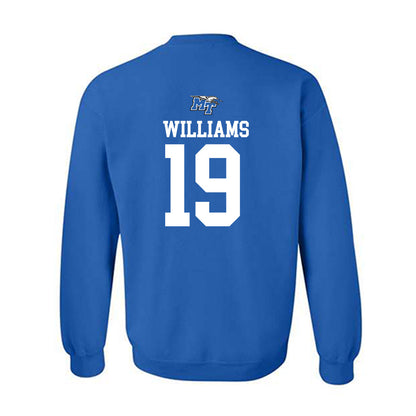 MTSU - NCAA Women's Soccer : Skylar Williams - Royal Replica Shersey Sweatshirt