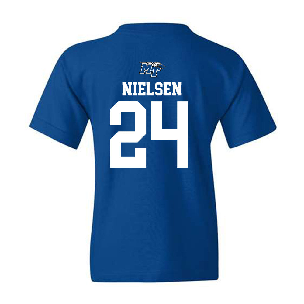 MTSU - NCAA Women's Soccer : Sascha Nielsen - Royal Replica Shersey Youth T-Shirt