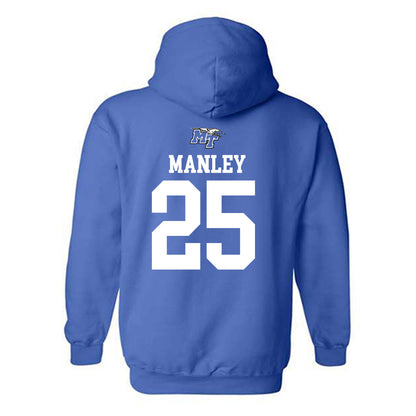 MTSU - NCAA Women's Soccer : Caroline Manley - Royal Replica Shersey Hooded Sweatshirt
