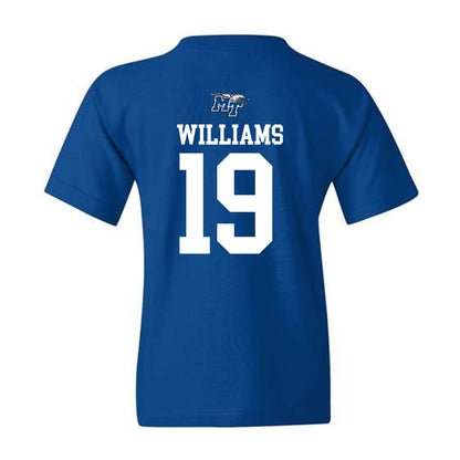 MTSU - NCAA Women's Soccer : Skylar Williams - Royal Replica Shersey Youth T-Shirt