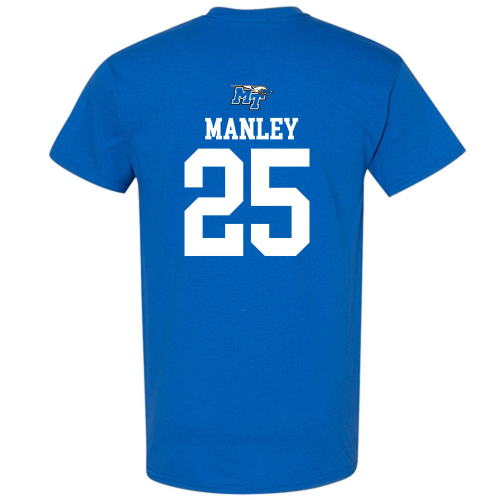 MTSU - NCAA Women's Soccer : Caroline Manley - Royal Replica Shersey Short Sleeve T-Shirt
