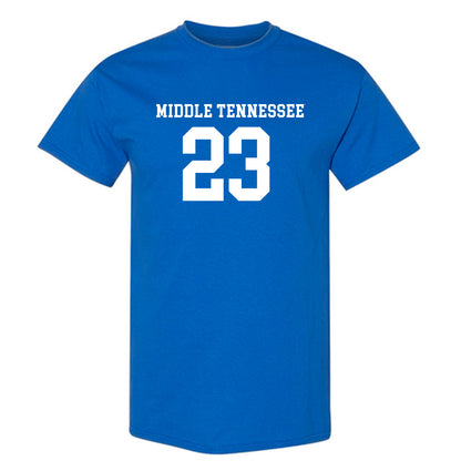 MTSU - NCAA Women's Soccer : Faith Adje - Royal Replica Shersey Short Sleeve T-Shirt