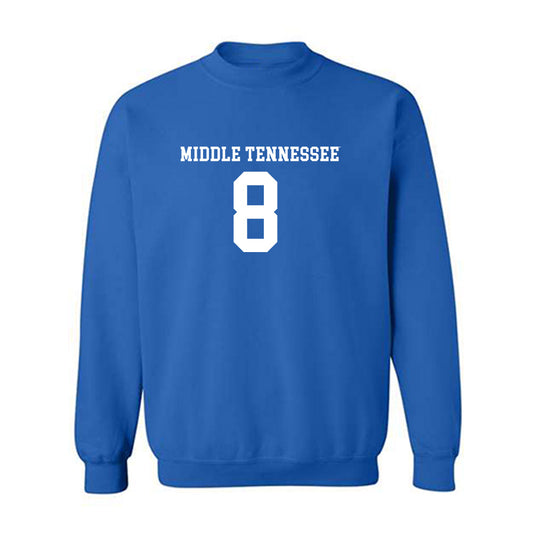 MTSU - NCAA Women's Soccer : Olivia Norton - Royal Replica Shersey Sweatshirt