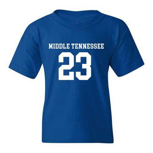 MTSU - NCAA Women's Soccer : Faith Adje - Royal Replica Shersey Youth T-Shirt