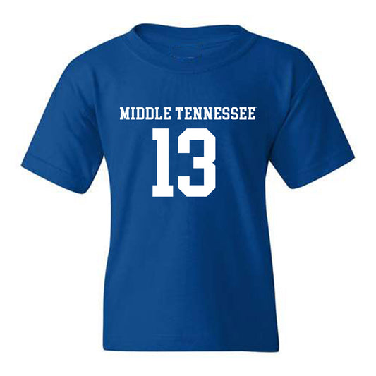 MTSU - NCAA Women's Soccer : Presley Morales - Royal Replica Shersey Youth T-Shirt