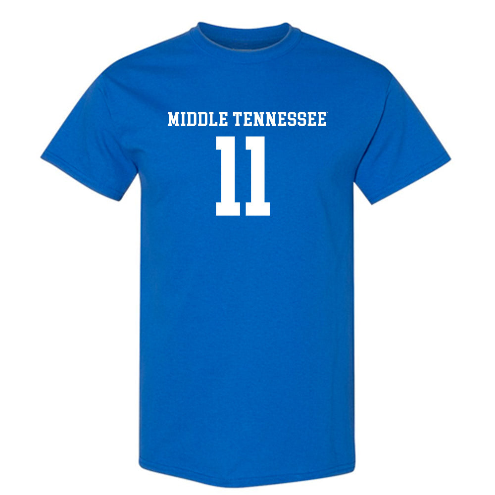MTSU - NCAA Women's Soccer : Eleanor Gough - Royal Replica Shersey Short Sleeve T-Shirt