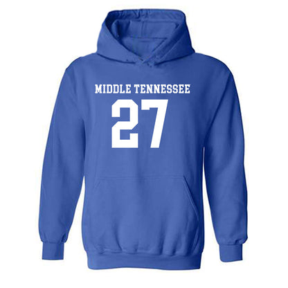 MTSU - NCAA Women's Soccer : Idun Kvaale - Royal Replica Shersey Hooded Sweatshirt