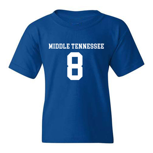 MTSU - NCAA Women's Soccer : Olivia Norton - Royal Replica Shersey Youth T-Shirt