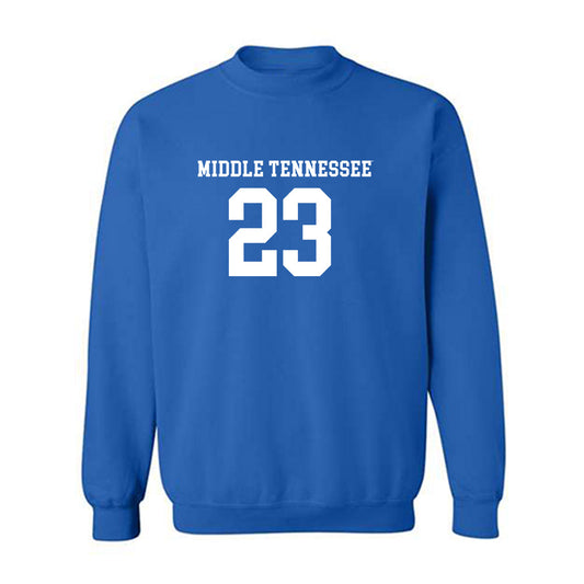 MTSU - NCAA Women's Soccer : Faith Adje - Royal Replica Shersey Sweatshirt