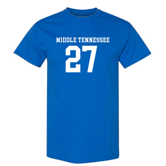 MTSU - NCAA Women's Soccer : Idun Kvaale - Royal Replica Shersey Short Sleeve T-Shirt