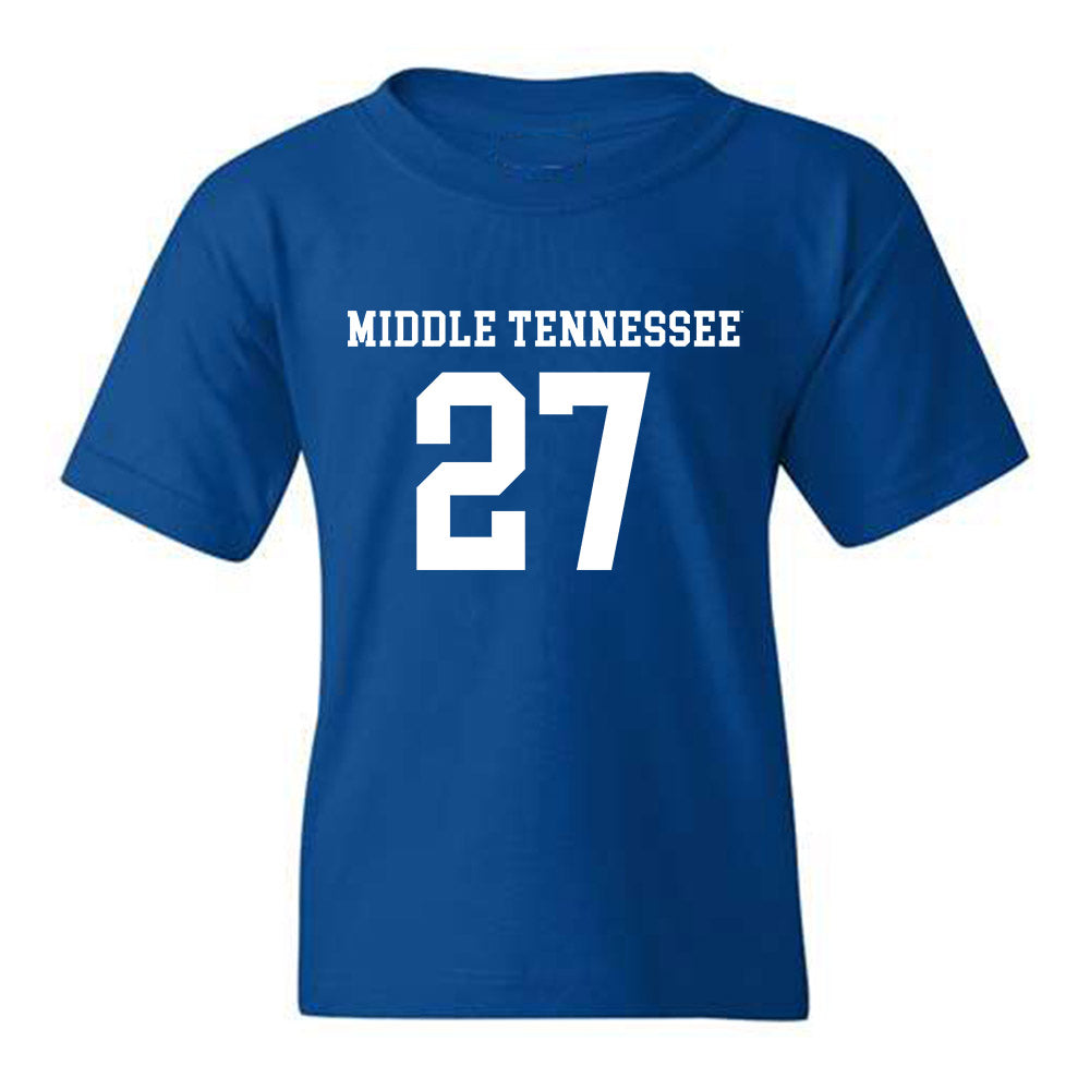 MTSU - NCAA Women's Soccer : Idun Kvaale - Royal Replica Shersey Youth T-Shirt