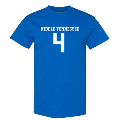 MTSU - NCAA Women's Soccer : Yana Yordanova - Royal Replica Shersey Short Sleeve T-Shirt