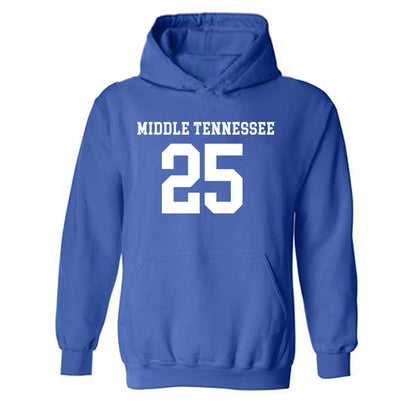 MTSU - NCAA Women's Soccer : Caroline Manley - Royal Replica Shersey Hooded Sweatshirt