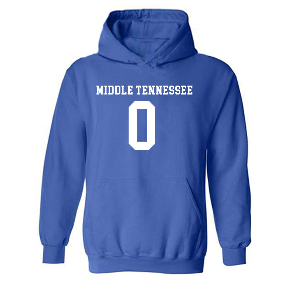 MTSU - NCAA Women's Soccer : Hannah Suder - Royal Replica Shersey Hooded Sweatshirt