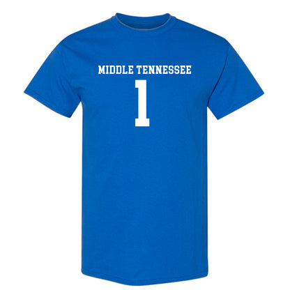MTSU - NCAA Women's Soccer : Calais Butts - Royal Replica Shersey Short Sleeve T-Shirt